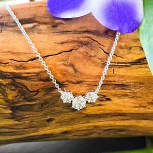 NWT Nadri Serena Mini Frontal CZ Crystal Rhodium Plated Necklace